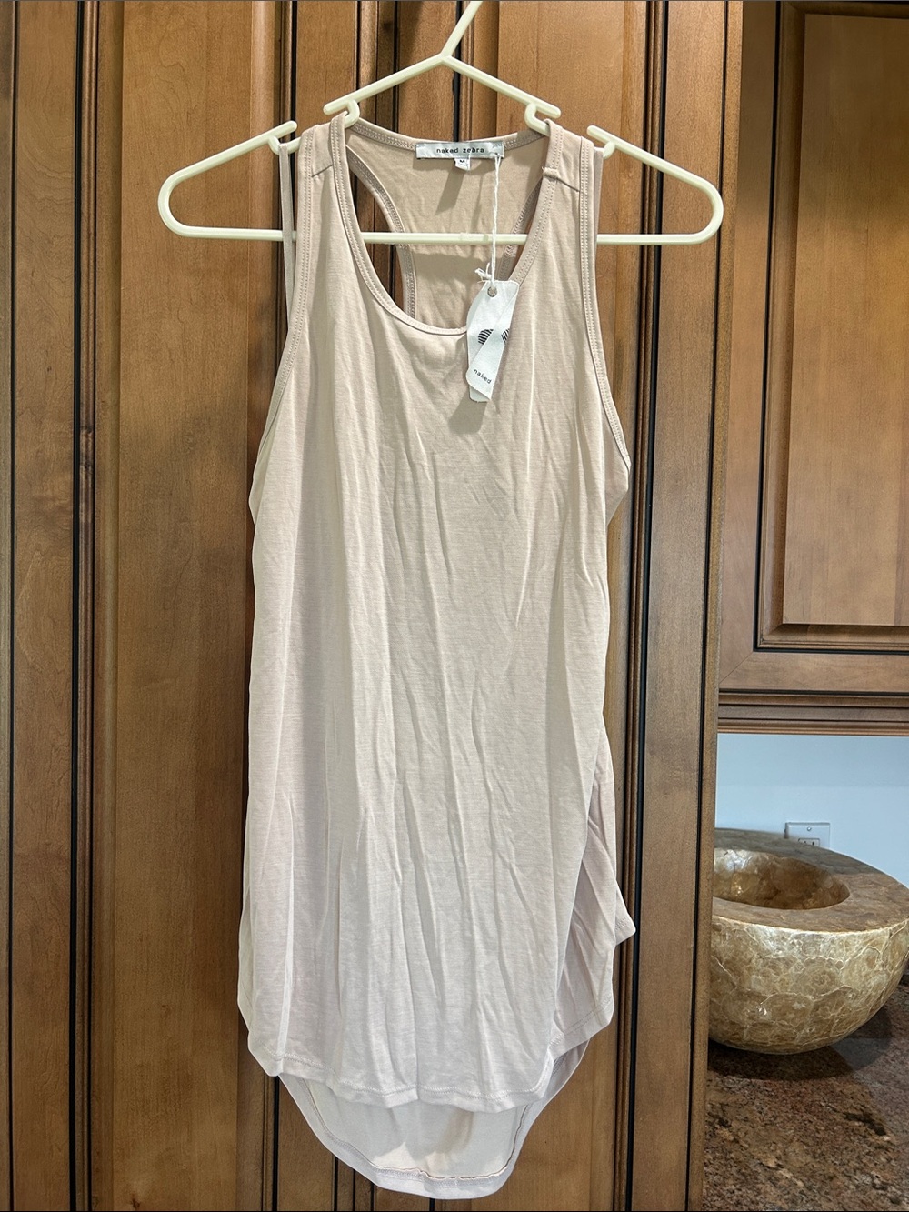 Naked Zebra Blush Pink Racerback Tank